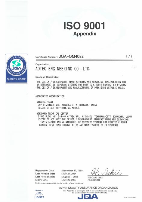 ISO9001 Appendix photo